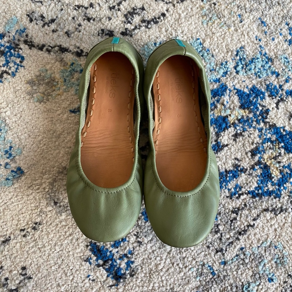 Tieks Olive Green Size 8